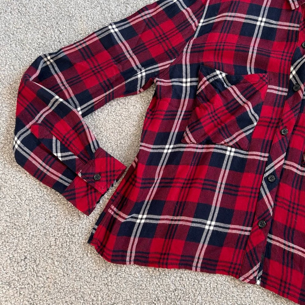 Rails Button Down Plaid Loose Top With Double Poc… - image 7